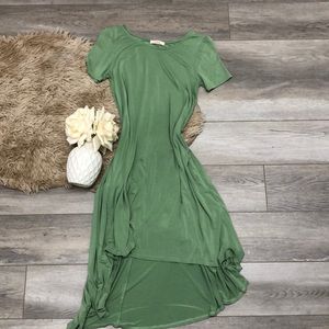 Mint high low dress